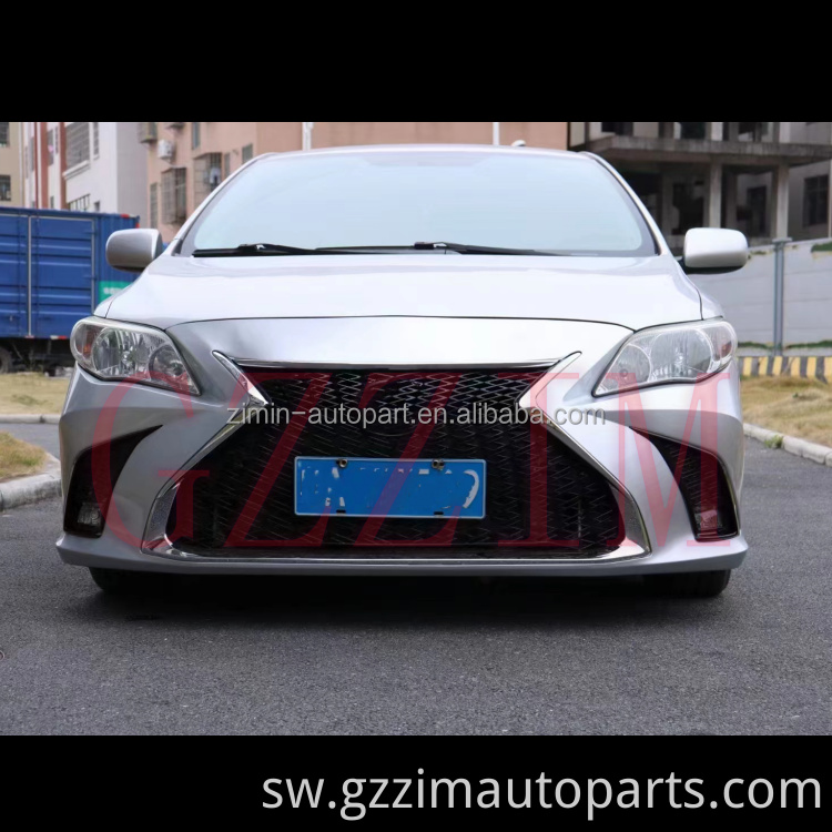 Mbele na Nyuma na Upande wa Bodykit ya Corolla 2010-2013 Uboreshaji kwa Mtindo wa ES